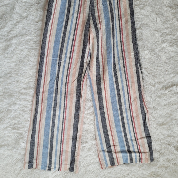 Indigo Rein Linen V-Neck Sleeveless Wide Leg Jumpsuit Size Large - Picture 6 of 16